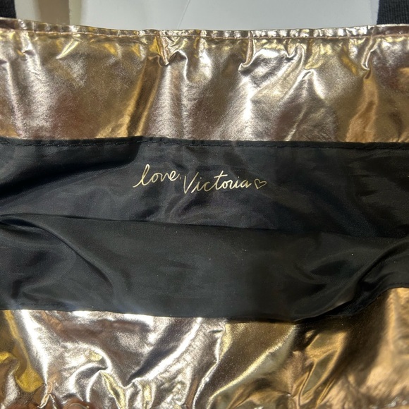 Victoria’s Secret Metallic Gold Quilted Tote Bag | Love Victoria - Picture 4 of 8